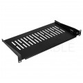 Półka stała do szafy RACK 19" 1U 250mm czarna NEKU