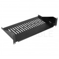 Półka stała do szafy RACK 19" 2U 250mm czarna NEKU