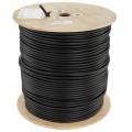 Przewód antenowy zewnętrzny żelowany 75ohm RG 6 1,0/4,8/7,0 Cu czarny Cabletech