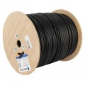 Przewód antenowy zewnętrzny żelowany 75ohm RG 6 1,0/4,8/7,0 Cu czarny Cabletech