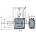 Puszka instalacyjna DK 0600 B natynkowa bez zacisków 130x130x77mm hermetyczna IP66 czarna HENSEL