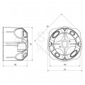 Puszka instalacyjna podtynkowa do nidy fi:60x50mm wiatroszczelna, dźwiękochłonna, głęboka z wkrętami KOPOS