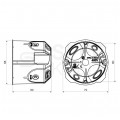 Puszka instalacyjna podtynkowa do nidy fi:60x60mm dźwiękochłonna, głęboka bezhalogenowa z wkrętami KOPOS