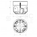 Puszka instalacyjna podtynkowa do ścian przeciwpożarowych fi:60x50mm dźwiękochłonna, głęboka bezhalogenowa z wkrętami KOPOS