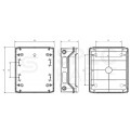 Rozdzielnica natynkowa hermetyczna PHS 1x12 modułów IP65 (400V AC / 1500V DC) 319x256x144mm plastikowa drzwi transparentne dymne NOARK