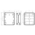 Rozdzielnica natynkowa hermetyczna PHS 1x18 modułów IP65 (400V AC / 1500V DC) 428x259x144mm plastikowa drzwi transparentne dymne NOARK