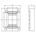 Rozdzielnica natynkowa PNS-MM 3x18 modułów IP40 (400V AC) 396x526x112mm plastikowa drzwi transparentne NOARK