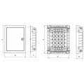 Rozdzielnica podtynkowa PMF 1x12 modułów IP40 (400V AC) 317x346x87mm drzwi pełne NOARK