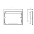 Rozdzielnica podtynkowa PXF 2x12 modułów IP40 (400V AC) 368x330x88mm drzwi pełne NOARK