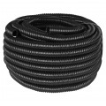 Rura karbowana elektroinstalacyjna GUS (RSF) 12mm wzmocniona spiralą giętka samogasnąca peszel elastyczny 320N PVC UV czarna 30m