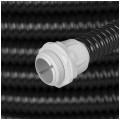 Rura karbowana elektroinstalacyjna GUS (RSF) 16mm wzmocniona spiralą giętka samogasnąca peszel elastyczny 350N PVC UV czarna 30m Elpromet