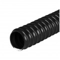 Rura karbowana elektroinstalacyjna GUS (RSF) 16mm wzmocniona spiralą giętka samogasnąca peszel elastyczny 350N PVC UV czarna 30m Elpromet