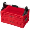 Skrzynka na narzędzia modułowa podwójna z uchwytem otwarta 465x310x367 czerwona 18L QBRICK SYSTEM PRO Modular Tray RED