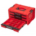 Skrzynka narzędziowa z organizatorem 3 szuflady PRO Drawer RED ULTRA 3 Toolxbox Expert QBRICK SYSTEM