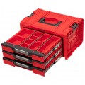 Skrzynka narzędziowa z organizatorem 3 szuflady PRO Drawer RED ULTRA 3 Toolxbox Expert QBRICK SYSTEM