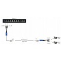 Splitter P-POE2 RJ45 kat.5e 2 wtyki / 1 gniazdo rozdzielacz do kamer IP POE Pulsar