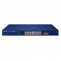 Switch 16xPoE 2xSFP GS-2210-16P2S PLANET 16-portowy przełącznik 10/100/1000T 802.3at PoE + 2-portowy 1000-SFP Web Smart Ethernet