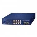Switch 8xPoE 2xSFP GS-2210-8P2S PLANET 8-portowy przełącznik 10/100/1000T 802.3at PoE + 2-portowy 1000X-SFP Web Smart Ethernet