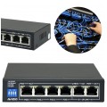 Switch desktop 6x port RJ45 (4x PoE+ 1Gb/s i 2x Uplink 1Gb/s Ethernet) przełącznik niezarządzalny AVIZIO