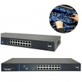 Switch PoE Desktop 18x port RJ45 (16x PoE+ Gigabit Ethernet 1000Mb/s i 2x SFP Uplink Gigabit Ethernet ) przełącznik niezarządzalny AVIZIO
