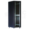 Szafa stojąca RACK 19" 42U 600x600mm drzwi szklane czarna TOTEN G7