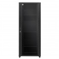 Szafa stojąca RACK 19" 42U 800x800mm drzwi szklane wyposażona czarna GT