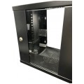 Szafa wisząca RACK 10" 4,5U 300mm drzwi szklane czarna NETRACK S-Line