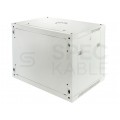 Szafa wisząca RACK 19" 9U 450mm drzwi szklane szara NEKU TS BOX