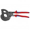 Szczypce nożyce zapadkowe do cięcia przewodów kabli napowietrznych ACSR z rdzeniem stalowym 32mm KNIPEX 95 32 340 SR