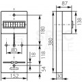 Tablica licznikowa 1-faz 7 modułów do montażu liczników energii elektrycznej 380x152mm