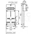 Tablica licznikowa 3-faz 9 modułów do montażu liczników energii elektrycznej 480x200mm