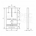 Tablica licznikowa uniwersalna 1-faz / 3-faz do montażu liczników energii elektrycznej 325x200mm