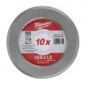 Tarcza tnąca do cięcia metalu 125x1mm PRO+ Zestaw 10szt MILWAUKEE do metalu, stali nierdzewnej INOX itp.