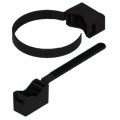 Uchwyt paskowy UZP 13-32C czarny opaska fi:13-32mm do kabli i rur instalacyjnych RLm 20szt.