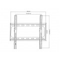 Uchwyt ścienny, wieszak do telewizora, TV 26-55 cali 45kg uniwersalny SLIM płaski VESA czarny