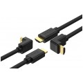 UNITEK Kabel HDMI 2.0 4K Premium High Speed Ultra HD 4K@60 kątowy 90 stopni 2m