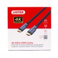 UNITEK Kabel HDMI 2.0 High Speed Ultra HD 4K@60 HDR oplot 1m