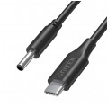 UNITEK Kabel zasilający USB-C - DC 4,5x3mm 65W PD do laptopów Dell 1,8m