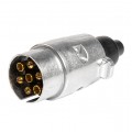 Wtyczka przyczepowa 7-pin 12V/24V aluminiowa na kabel AMIO