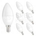 Żarówka LED E14 230V 6W 520lm 6000K świecowa ściemnialna barwa CW biała zimna SPECTRUM LED [Komplet 6szt]