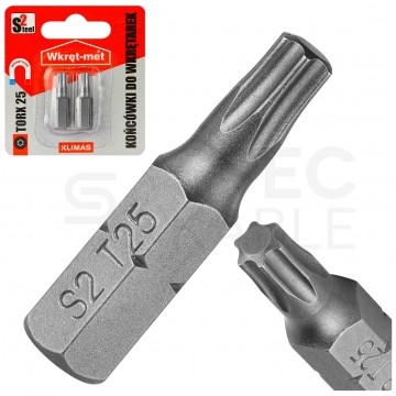 Bity do wkrętarki TORX TX25 25mm 1/4" HEX KLIMAS 2szt