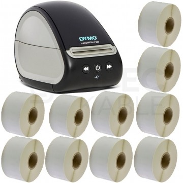 Drukarka etykiet DYMO LabelWriter LW550 dla biura, sklepu, magazynu (LW550) [2112722] + 10 taśm DYMO LW [S0722400]