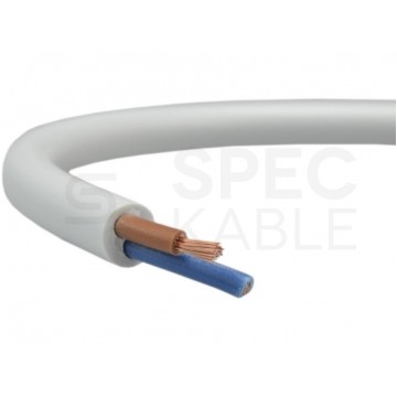 Kabel mieszkaniowy OMY / H03VV-F 2x1,5mm2 biały 300/500V giętki linka Elektrokabel