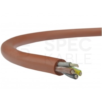 Kabel silikonowy SIHF 180°C 300/500V 5x0,75 ciepłoodporny LSOH ceglasty linka Basoglu