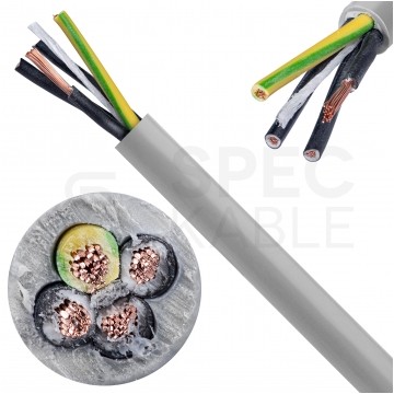 Kabel sterowniczy JZ-500 4x0,75mm2 szary 300/500V numerowany olejoodporny linka Helukabel