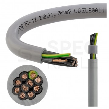 Kabel sterowniczy OPVC-JZ 10x1mm2 szary 300/500V numerowany olejoodporny linka TKD