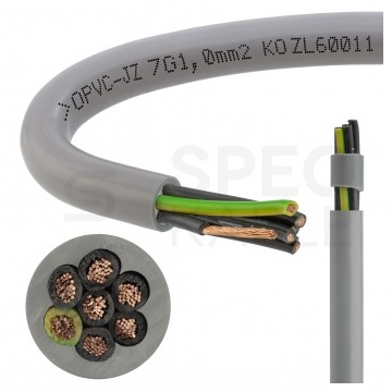 Kabel sterowniczy OPVC-JZ 7x1mm2 szary 300/500V numerowany olejoodporny linka TKD