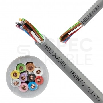 Kabel sterowniczy TRONIC LIYY 10x0,5mm2 szary 500V olejoodporny linka Helukabel