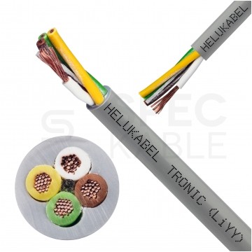 Kabel sterowniczy TRONIC LIYY 4x0,5mm2 szary 500V olejoodporny linka Helukabel