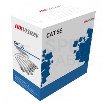 Kabel UTP kat.5e U/UTP 4x2x0,45 HIKVISION (BOX) 305m